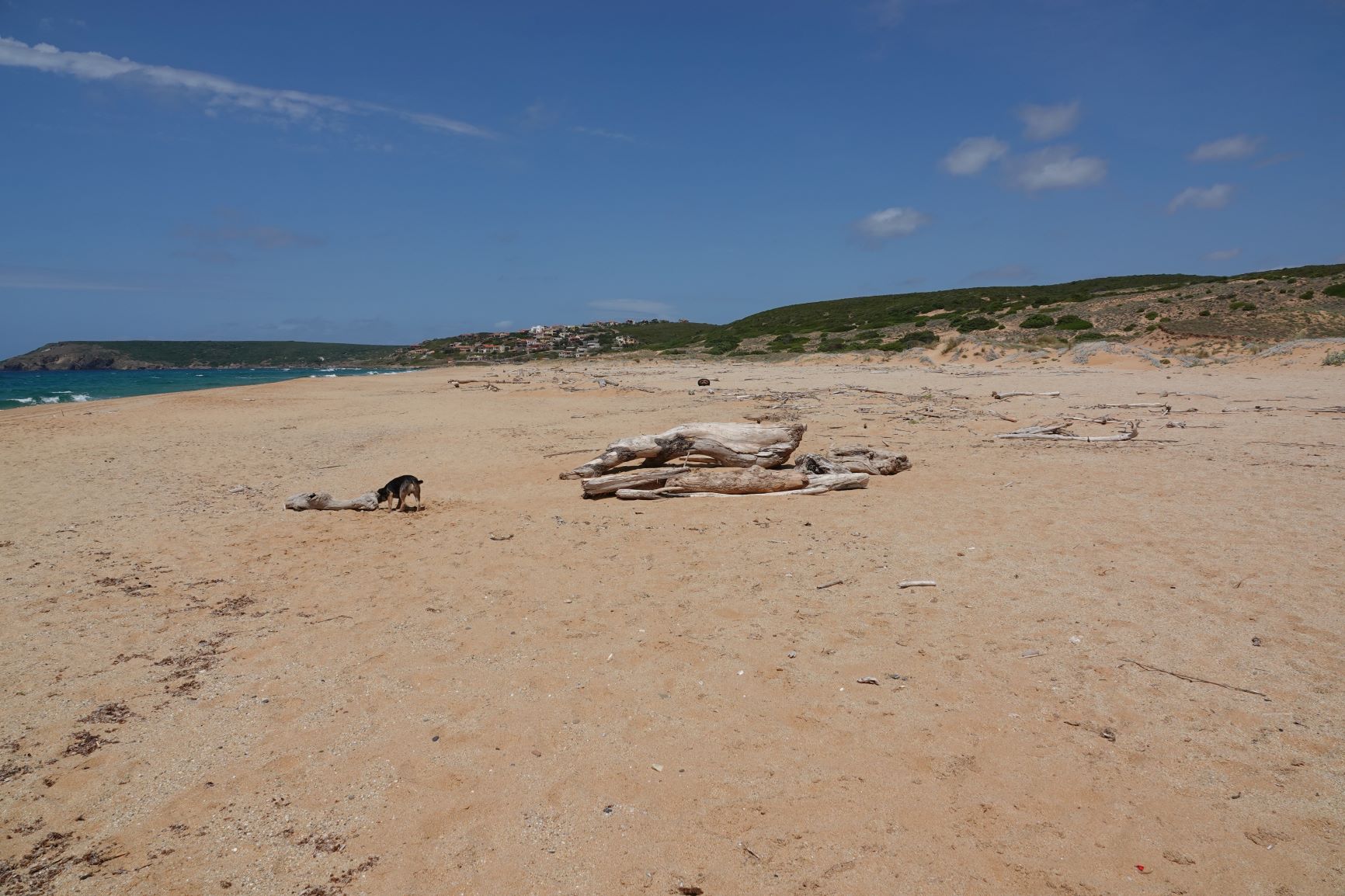 Der Strand noch nicht aufgeräumt