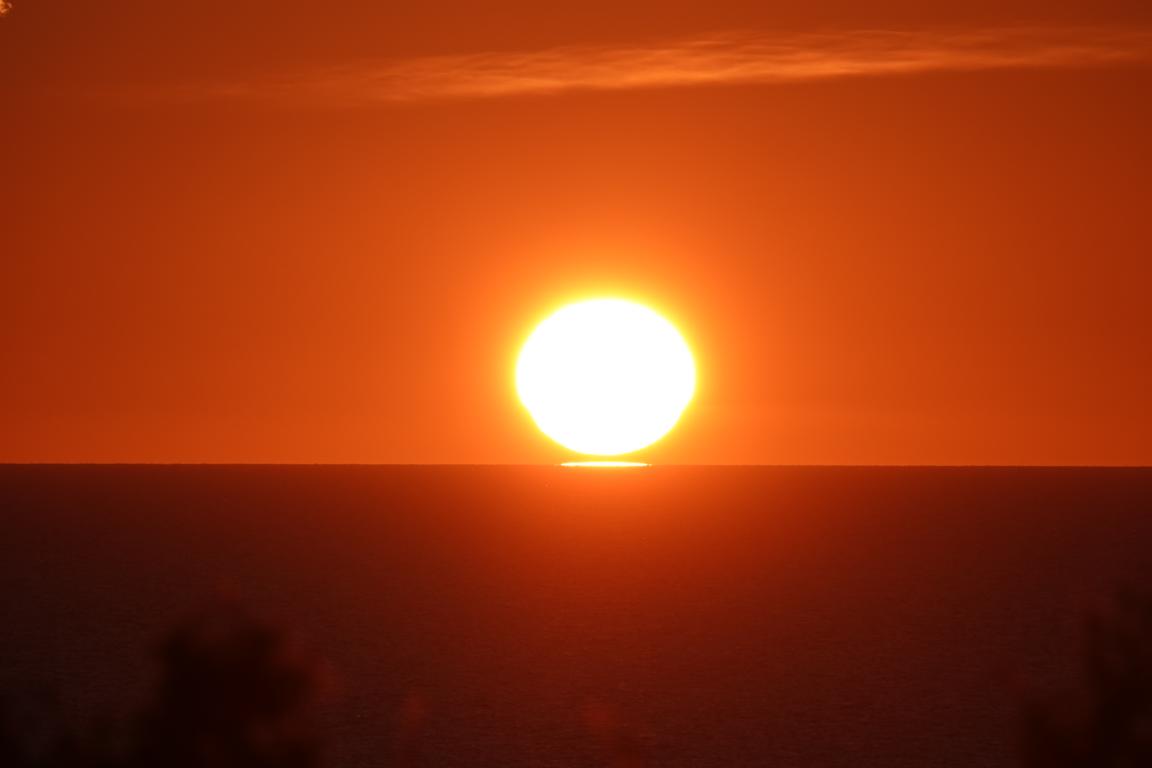 Heute hat auch der Horizont keine Wolke vorschieben können.