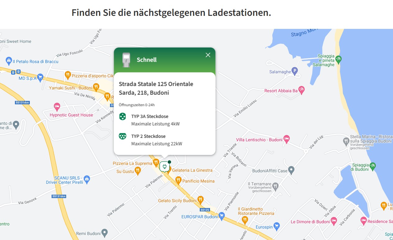 22 kw = ca 85 Km/h geladen.